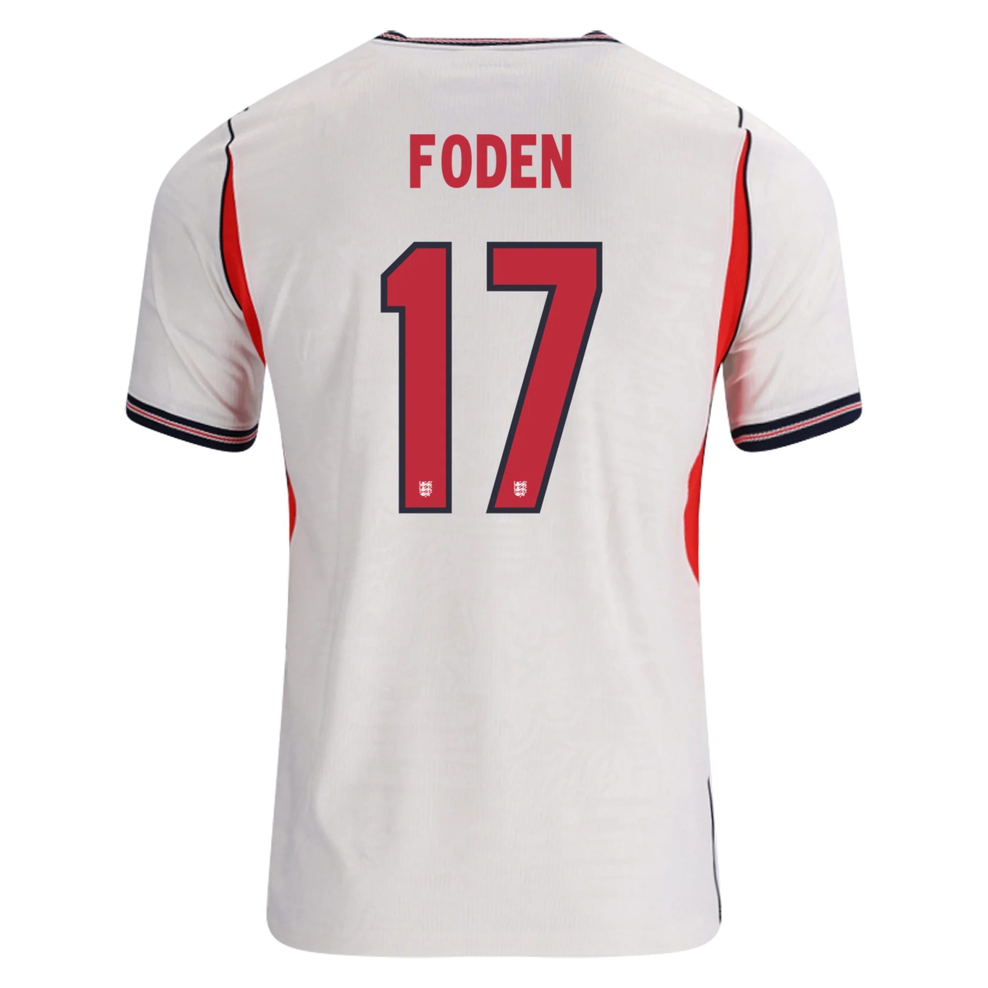 Conjunto de kit de futebol infantil Phil Foden England 2026/27 Início - camisa e shorts