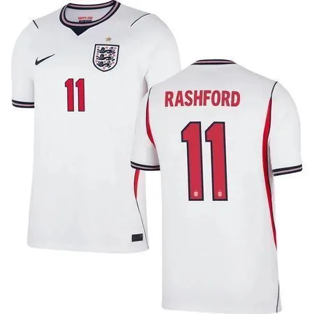 Conjunto de kit de futebol infantil RASHFORD #11 Inglaterra Início Copa do Mundo de 2026 - camisa e shorts