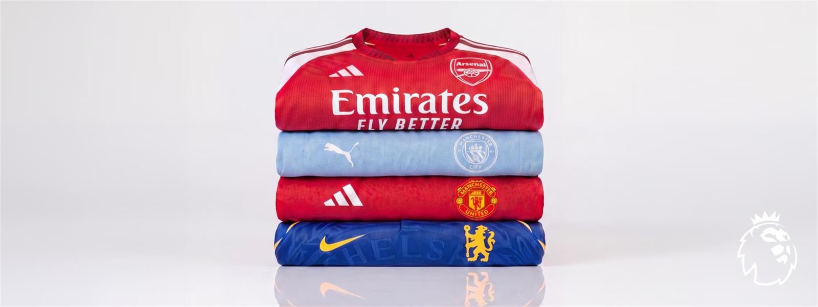 Premier League kits stacked - The Season Starts Here