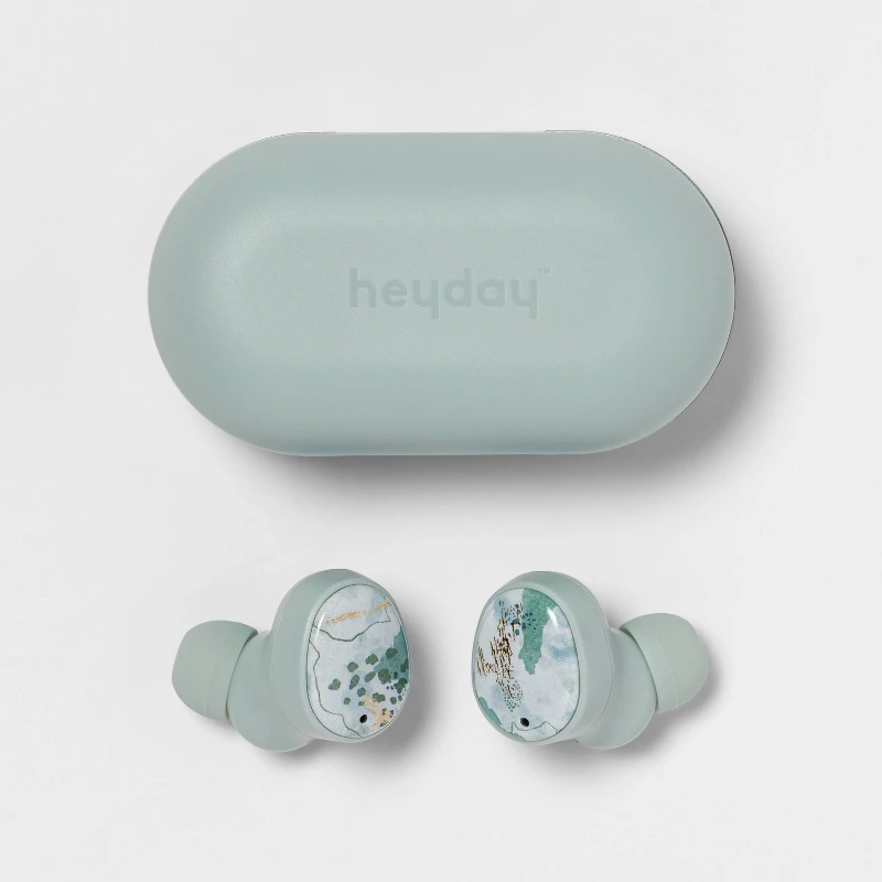 Fones de ouvido Bluetooth sem fio verdadeiros com cancelamento de ruído ativo e microfone integrado - heyday™ Powder Blue