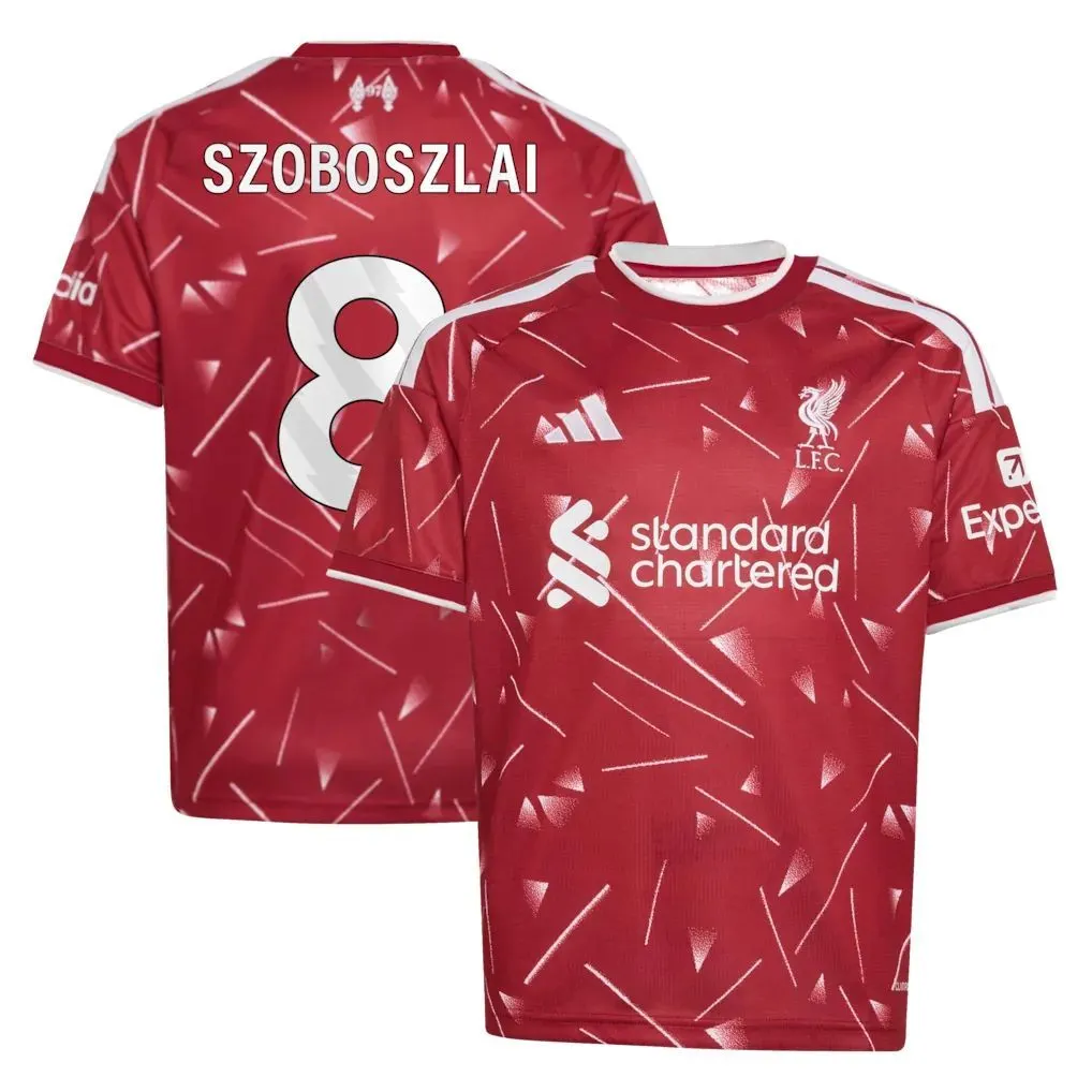 Liverpool Authentic Home Shirt 2026-27 with Szoboszlai #8 printing Soccer Football Jersey